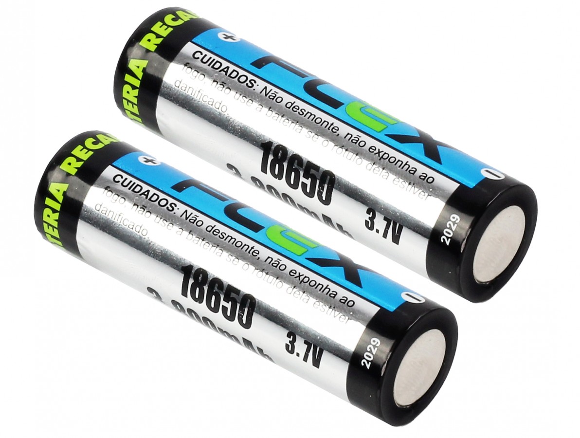 Bateria 18650 Li-Ion Recarregável 3.7V 3800mAh Button-top - Kit com 2 unidades- Imagem 3
