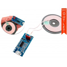 Módulo Carregador Sem Fio por Indução Qi WPC 5V 1A Micro USB - OUTLET