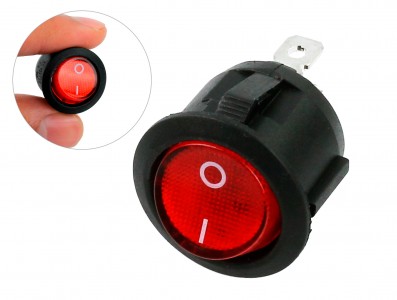 Chave Gangorra Liga Desliga 10A Led Vermelho KCD1 - Imagem 1
