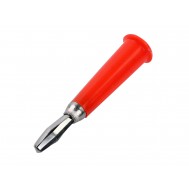 Plug Pino Banana 4mm Macho com Rosca - Vermelho