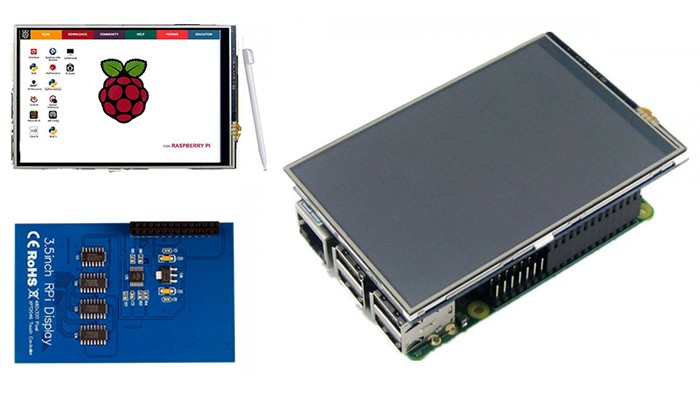 LCD Raspberry Pi Shield TFT 3,5” Touch Screen