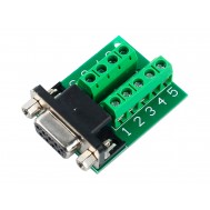 Adaptador DB9 Serial RS232 Fêmea para Borne 9 Pinos