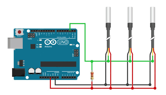 Sensor de Temperatura DS18B20 à Prova D'Água - [1029516]