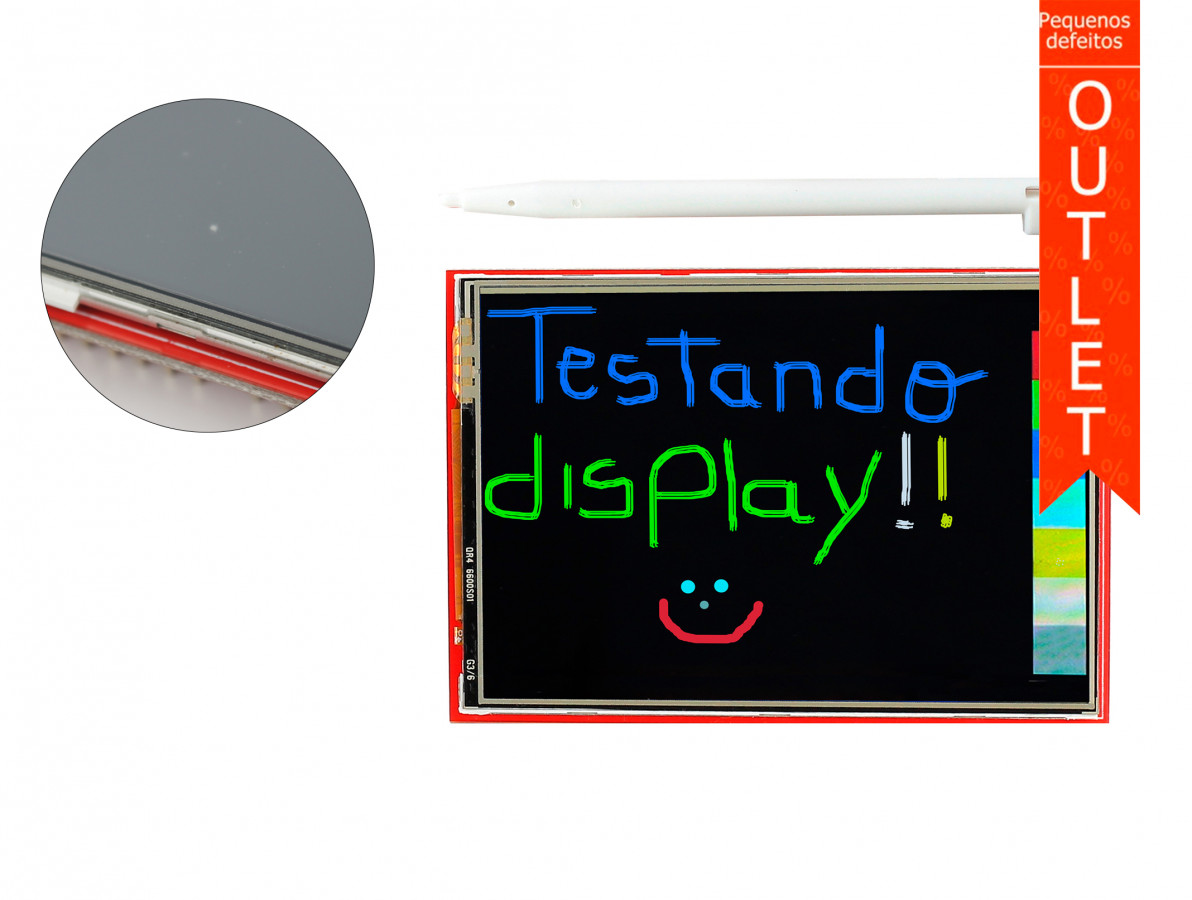TFT LCD 3.5? Shield Arduino Touch Screen com Slot SD - OUTLET