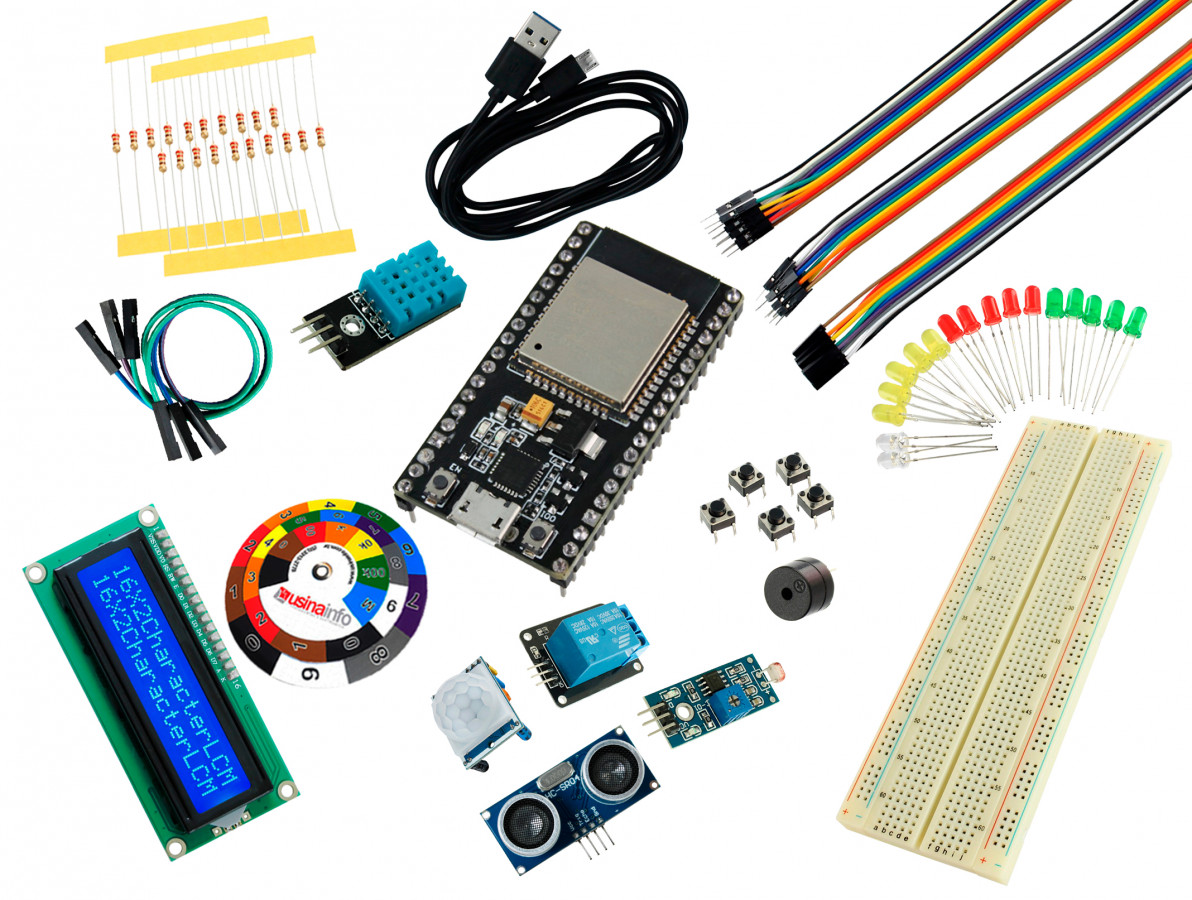 Kit ESP32 Intermediário UES10 + Guia de Testes - UsinaInfo