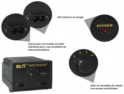 Fonte para Parafusadeira 20V a 35V com SaÃ­da Dupla 110V - OUTLET - Imagem 3