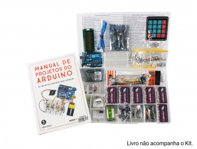 Kit Educacional Livro "Manual de Projetos do Arduino - Mark Geddes" com 215 Peças - Imagem 1