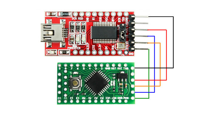 Conexão Pro Mini Arduino LGT8F328P com FTDI - [1029957]