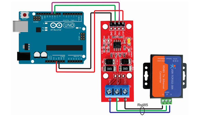 Conexão Conversor Serial TTL para RS485 - [1030053]