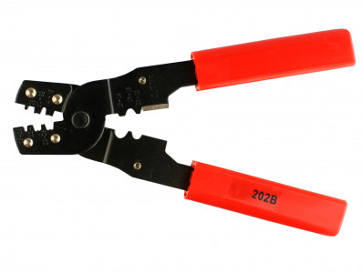 Alicate de Crimpar Terminais  Ilhós, Forquilha, Macho & Fêmea, tubular e Pino - HS202B - Imagem 1