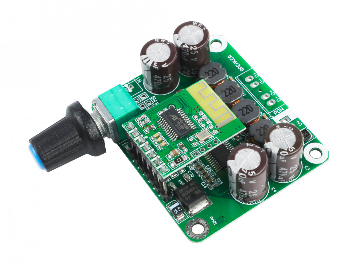 Mini Amplificador de Som TPA3110 Estéreo 2 Canais 30W + 30W com Bluetooth  4.2 - Usinainfo
