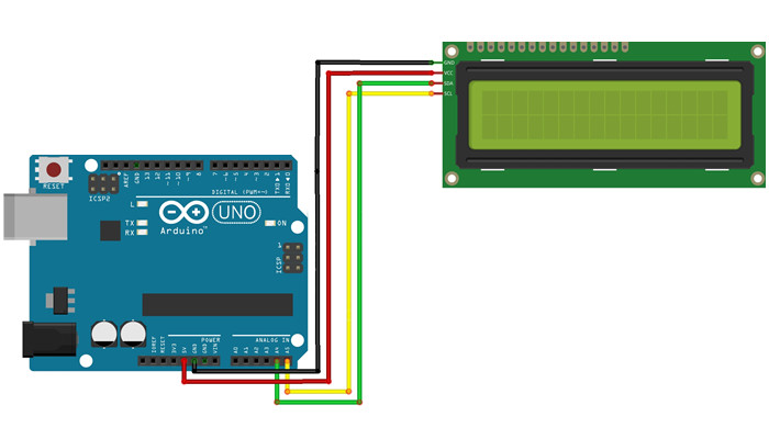 Conexão Display LCD 16x2 I2C Verde com Arduino - [1030467]