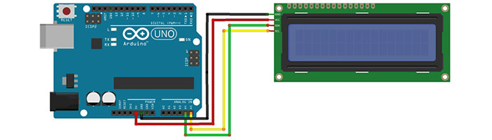 Display LCD 16x2 I2C com Fundo Azul - OUTLET