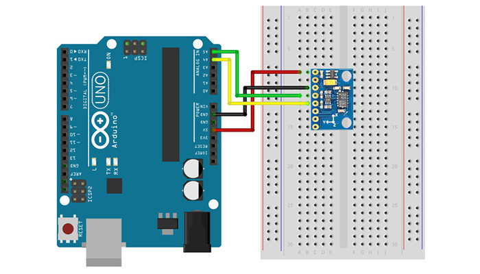 Conexão Bússola Digital Gy-511 LSM303DLHC com Arduino - [1030491]