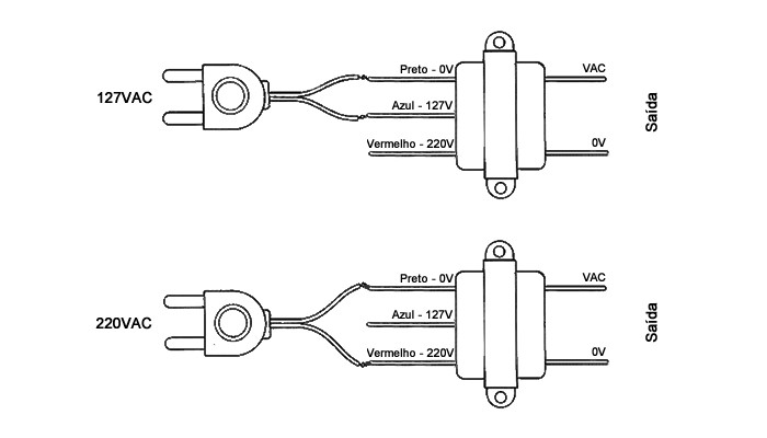 Transformador / Trafo 12V / 1A (BIVOLT) - Uso Geral - [1027299]