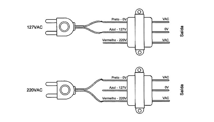 Transformador / Trafo 12V + 12V / 1A (BIVOLT) - Uso Geral - [1027235]