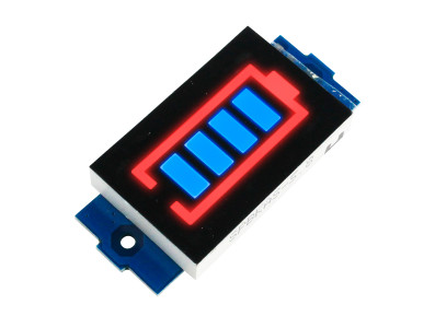 Indicador de Bateria 2S 6.6V a 8.4V com Barra Gráfica 5 Segmentos - Imagem 1