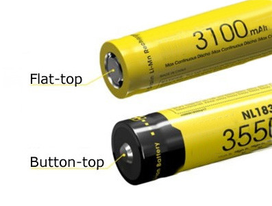 Bateria 18650 Flat-top x Button-top - [1030856]