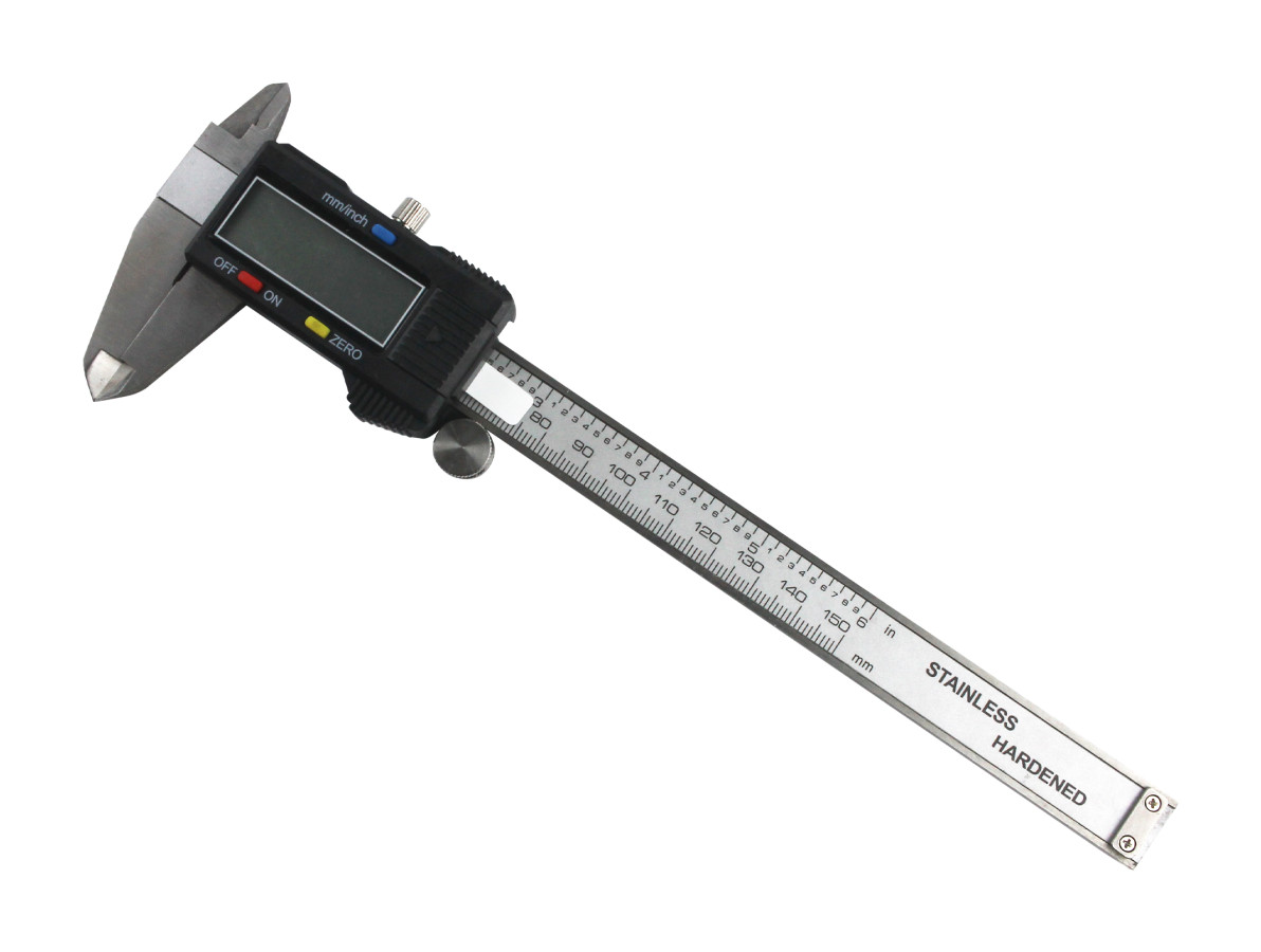 Paquímetro Digital 150mm / 6’’ em Aço Escovado + Estojo - DC150