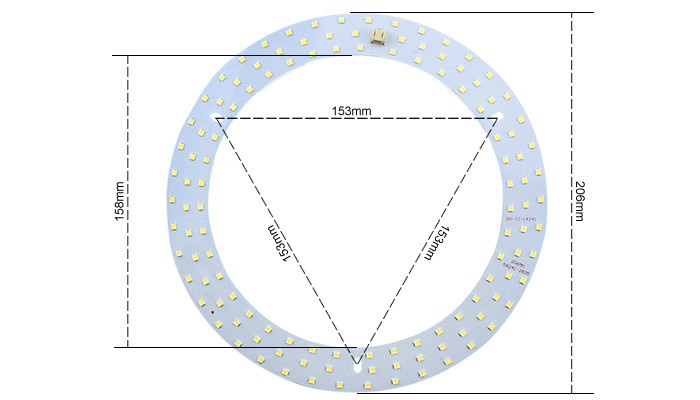 Medidas Arco com 120 Leds 30W para Lupa de Bancada - Modelo Magnifier XB-86AY 8D e 10D - [1031024]