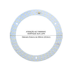 Arco com 120 Leds 24W 206mm 5B24C-2835 para Lupa de Bancada