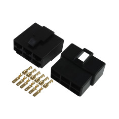 Kit Conector 6 Vias com Trava Macho + Fêmea