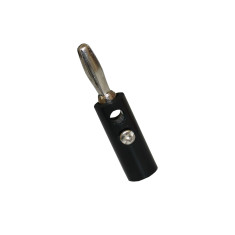 Plug Pino Banana 4mm Macho - Preto