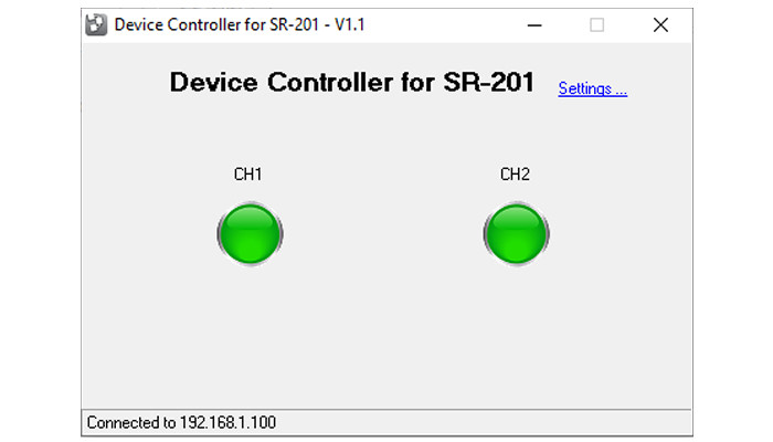 Painel de Controle do Módulo Relé Ethernet SR201 - [1031876]