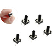 Push Button Chave Táctil 6x6x9,5mm - Kit com 5 Unidades