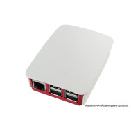 Case para Raspberry Pi 3 Oficial Cereja/Branco