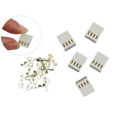 Conector KK 5051 4 Pinos Fêmea + Terminais - Kit com 5 Unidades