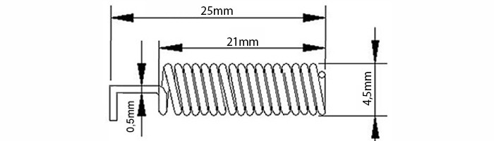 Antena Helicoidal 433Mhz - HA-43 Dourada - [1032141]