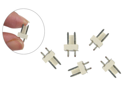 Conector KK 2 Pinos Macho - Kit com 5 Unidades - Imagem 1