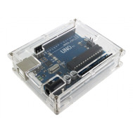 Case para Arduino Uno com Parafusos em Acrílico Transparente