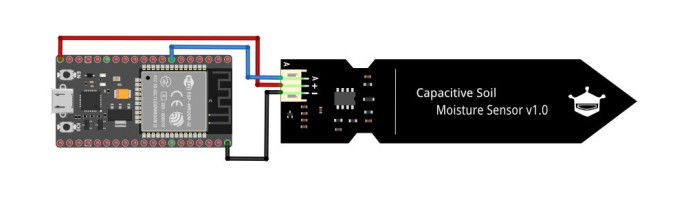 Sensor de Umidade de Solo Capacitivo para Arduino + Jumper - [1032367]