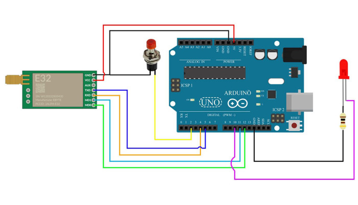 Módulo AS32-TTL-100 LoRa 433MHz + Antena de Longo Alcance - [1032431]