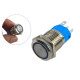 Pulsador Push Button 16mm em Alum&Atilde;&shy;nio com LED Azul -com trava - Thumb 1