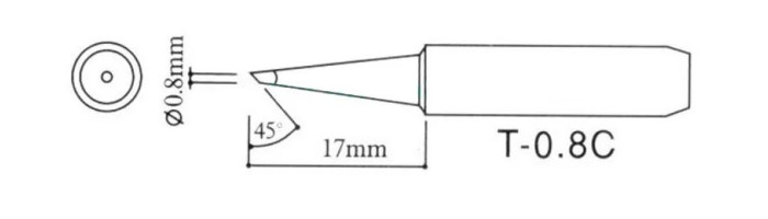 Ponta para Ferro de Solda Tipo Chanfrada - 900M-T-0.8C - [1032779]
