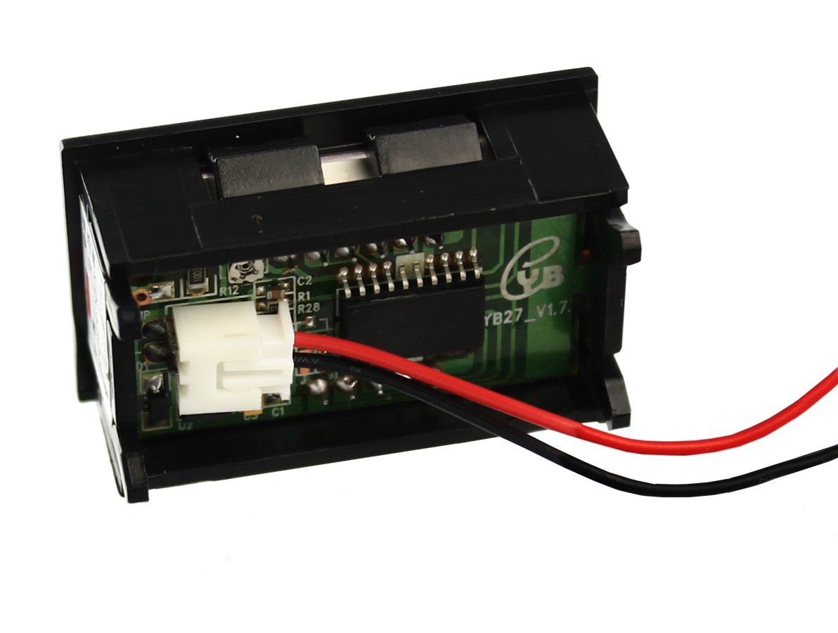 Voltímetro Digital 3 dígitos LED 4V a 30VDC - Vermelho- Imagem 2