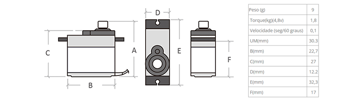 Micro Servo Motor 9g SG90 180 (Chip Original) - [1032823]