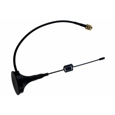 Antena LoRa 433Mhz 5Dbi  com Cabo 15cm e Base Magnética SMA Macho