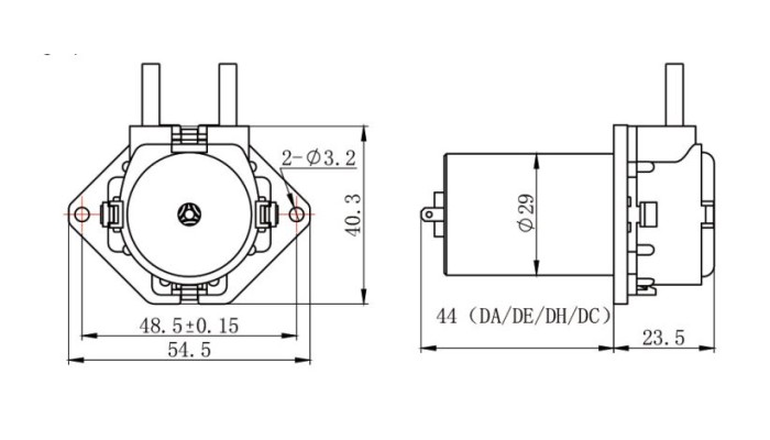Mini Bomba de Água Peristáltica 12V NKP-DC-S10 90ml/Min