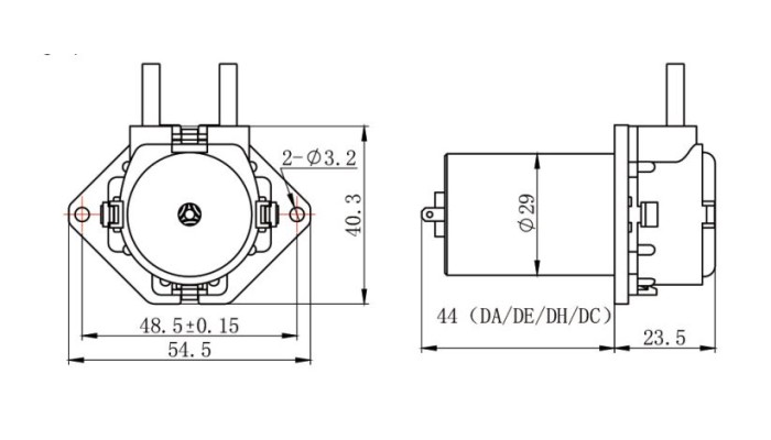 Mini Bomba de Água Peristáltica 12V NPK-DC-S10 90ml/Min