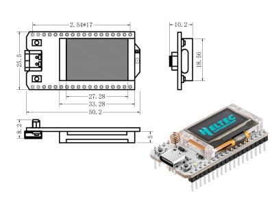 ESP32 LoRa WiFi V3 868/915MHZ com Display OLED e Bluetooth + Antena 5dbi - Imagem 5