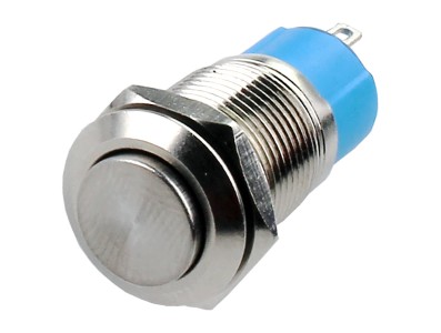 Interruptor Pulsador 12mm NA em A&ccedil;o Inox Imperme&aacute;vel MD148 Sobreposto - Imagem 1