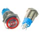 Interruptor Pulsador 16mm com Trava LED Vermelho 12-24VDC em A&ccedil;o Inox Imperme&aacute;vel com S&iacute;mbolo MC241 - Thumb 2
