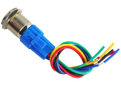 Interruptor Pulsador 16mm com Trava LED Vermelho 12-24VDC em A&ccedil;o Inox Imperme&aacute;vel com S&iacute;mbolo MC241 - Imagem 6