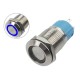 Interruptor Pulsador 12mm com Trava LED Azul 3-6VDC em A&ccedil;o Inox Imperme&aacute;vel MC064 - Thumb 1