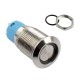 Interruptor Pulsador 12mm com Trava LED Azul 3-6VDC em A&ccedil;o Inox Imperme&aacute;vel MC064 - Thumb 3