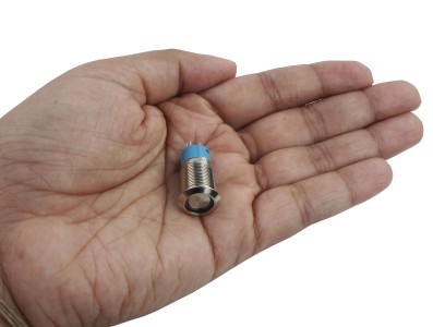 Interruptor Pulsador 12mm com Trava LED Azul 3-6VDC em A&ccedil;o Inox Imperme&aacute;vel MC064 - Imagem 5